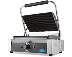 Contactgrill - Gegroefd - Enkele Grillplaat - 33,5 cm