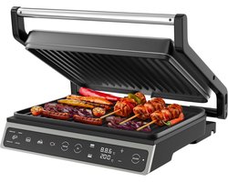 Contactgrill met Touchscreen en 7 Programma's | PFAS-vrij | 1800W Grill en Tosti-ijzer
