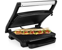 DD Grillapparaat - Grillapparaat - Grill 2000W - Verwijderbare platen - Toergrill en tafelgrill - Zwart - 230V