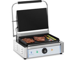 Dubbele contactgrill - glad - 2 x 2200 W - Royal Catering