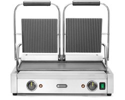 Dubbele Contactgrill Professioneel met Gietijzeren Platen