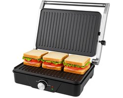 ELDOM - Contactgrill - RVS - 30x25 cm - 2000W