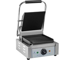 Elektrische contactgrill - Tafelgrill & sandwichtoaster 1800W (23x22 cm) met vetopvangbak