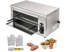 Elektrische Roestvrij Staal Oven - Grill en Pizza Oven - Voor Kip en Keuken - 2kW - Afmetingen 60.9 x 30.4 x 26.6 cm