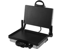 Ferveo Sanna Contactgrill - Lahmacun Maker, Broodrooster & Tafelgrill - Turkse Pizza Maker - Zwart