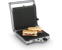 FRITEL Grill/Panini/BBQ GR 2275 - Tosti plaat & BBQ in 1 - 29x26cm - 2000W - Uitneembare platen - 180° Openklapbaar