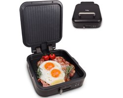 Gadgy Premium Express Grill – 3-in-1 Contactgrill, Tafelgrill & Paninimaker – 1400W – Met Uitneembare Antiaanbakplaten – Temperatuurregelaar – Vetarm Grillen