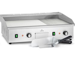 Grillmeile 4400 elektrische grill plancha 2x2200W grillplaat roestvrij staal