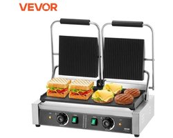 Jurrys Dubbele tosti-ijzer - Sandwich - Panini - Tosti - 3600W - Temperatuur control - Steak - Bacon - Hamburger - Elektrisch