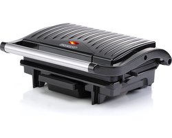 Monzana Grill Apparaat - 1500W Anti baklaag 34x33,5x14cm - Zwart