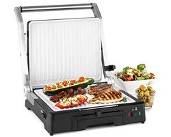 Multifunctionele Contactgrill 3-in-1 - 2000W Tafelgrill en Paninimaker met Hoogwaardige Antiaanbaklaag