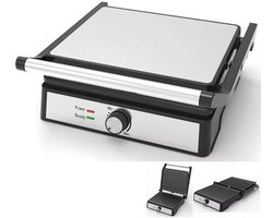 Nexser 4-Slice Sandwich Maker & Contact Grill – 2200W – Digitale BBQ Grill – Smokeless – Afneembare Platen – Temperatuurregeling – PTFE Anti-aanbaklaag