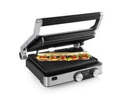 Princess Digital Grill Master Pro 117310 – 2 regelbare thermostaten – Grill apparaat - Tosti apparaat - Contactgrill - Groot bakoppervlak - Digitaal bedieningspaneel - Uitneembare platen - 2000W