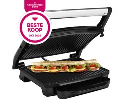 Princess Panini Grill 112415 – Contactgrill groot 30x24cm - Tosti apparaat - Grill apparaat – 2000W - Beste Koop Consumentenbond Oktober 2025