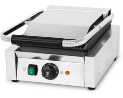 Professionele Contactgrill 1800W met Gietijzeren Grillplaten en Tefloncoating - Instelbare Temperatuur tot 300°C