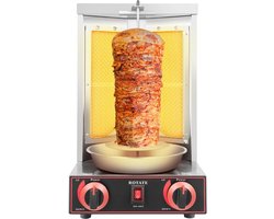 Professionele Gyros en Döner Kebab Machine voor Thuis - 3 kW Elektrische Rotisserie Grill