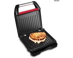 RFWR® Compact Roestroestvrijstalen Grill - 3 Porties, Flexibel Scharnier, Snelle Opwarming