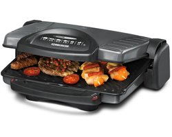 Rommelsbacher contactgrill KG 1800 – 3-in-1 tafelgrill met uitneembare antiaanbakplaten, vetafvoer en instelbare thermostaat – 33 x 24 cm