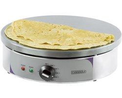 ronde crêpemaker 2700w 40cm roestvrij staal - casselin - ccr40e