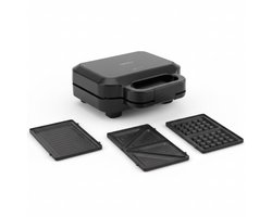 Safecourt Kitchen Tosti-apparaat – 3-in-1 tosti-ijzer, wafelijzer én contactgrill – Uitneembare PFAS-vrije platen & vaatwasserbestendig – compact – snel warm – Contactgrill