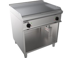 Saro Elektrische grillplaat, bakplaat met open bodem, Model E7/KTE2BAL, Professioneel, roestvrij staal