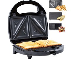 SCH® Contactgrill met uitneembare platen - Contactgrill - Multi grill - Zwart - ‎22cm x 24cm x 10cm