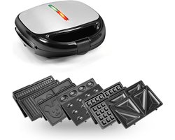 SCH® Contactgrill met uitneembare platen - Contactgrill - Multi grill - Zwart - ‎24cm x 22cm x 10cm