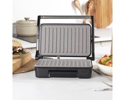 SCH® Contactgrill met uitneembare platen - Contactgrill - Multi grill - Zwart - 27cm x 9cm x 23cm