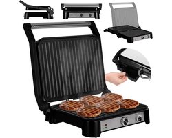SCH® Contactgrill met uitneembare platen - Contactgrill - Multi grill - Zwart - ‎33cm x 32cm x 13cm