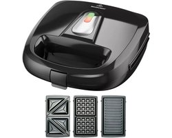 SILVERCREST® 3-in-1 Contact Grill – Tosti IJzer & Sandwichmaker – Verwisselbare Platen & Antiaanbaklaag