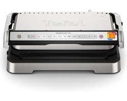 Tefal OptiGrill 2in1 XL GC782D - Intelligente Contactgrill - 12 Automatische Programma's - Gaarheidsindicator - Groot Grilloppervlak - 2200W - RVS