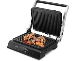 Trendmix XL Contactgrill 3-in-1 – Elektrische Multigrill met LED-display – 230 °C – Antiaanbaklaag – 5 Kookstanden – Zwart