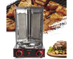 Doner Kebab Machine - Verticale Grill - Commercieel Grillen - Automatische 360 Graden Rotatie - 13 pond capaciteit - Zilver