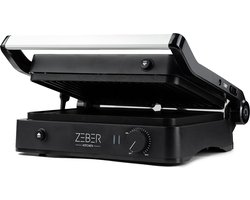 Tosti Apparaat XL met Temperatuurregeling - Tosti Ijzer - Contactgrill - Grill apparaat - Panini Grill - PFAS Vrij - 2000W - Uitneembare en vaatwasbestendige platen - Zeber Kitchen