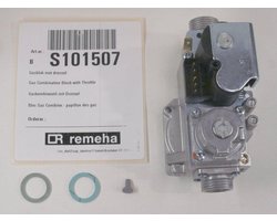 Remeha S101507 Gasblok met Drossel – Geschikt voor Calenta Ace, Calora Tower en Optimat GMR – Vervangt S100887