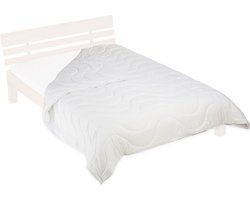 4 seizoenen dekbed - Oeko-Tex Standard 100 - polyester - zacht winter- en zomerdekbed - 200 x 220 cm - wit