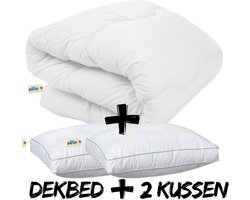 Bafra dekbed set - All Year Dekbed - Dekbed met hoofdkussen - Antiallergische Dekbed 200x200 cm - Box hoofdkussen - Ultra soft imitatie dons