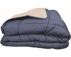 Bedrukt Dekbed Hoesloos Wasbaar Zonder Overtrek Lits Jumeaux - Blauw & Mastiek 240x220cm