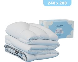 Cloudpillo Partnerdekbed - Voor alle seizoenen - Afstelbaar per kant - 240x200 cm - Tweepersoons Dekbed - 4 Seizoenen