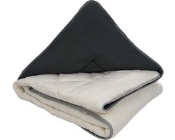 Cozyvita® | wasbare dekbed zonder overtrek - Antraciet & Parel wit - Inclusief gratis kussensloop - 140x200cm