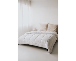 Dekbed 200x200 cm - wit - four season - ultra soft - dekbed met twee delen - tweepersoons dekbed- wasbaar - anti allergie - dekbed zonder overtrek - zomerdekbed & winterdekbed
