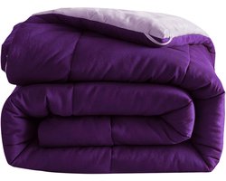 Dekbed 240x220 - 2 Persoons 4 Seizoenen - Wasbaar - Extra Zacht - Paars