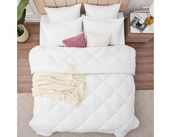 “Dekbed 240x220 Winter Warm – Extra Dikke Winterdeken 450 g/m² met Superzachte Microvezelhoes, Warmteregulerend, Ademend & Wasbaar – Luxe Winterdekbed voor Koude Nachten – Anti-Klonter Ruitstiksel & 8 Bevestigingslussen”