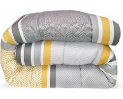 Dekbed bedrukt - Zonder hoes ( 2 in 1 ) - Tweezijdig - 140 x 200 cm - 1 persoon - Velya / Bloom