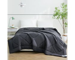 Dekbed van 240 x 260 cm, zomerdekbed, XXL, 260 x 240, licht, dun, zacht, ademend zomerdekbed van 240 x 260 cm, dekbed, 150 g/m², microvezel, grijs (260 x 240 cm)