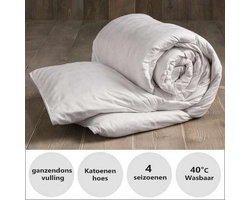 Dekbed - Wellbed Supreme - 4 seizoenen - ganzendons -lits jumeaux - 4 seizoenen - Anti Allergie -  240x220 cm