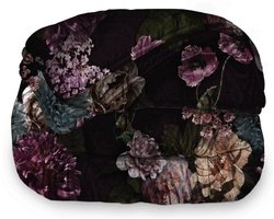 Dekbed Zonder Overtrek 140x200 cm + 1 Kussensloop - Purple Flowers - Easy Dekbed - Warmteklasse 2