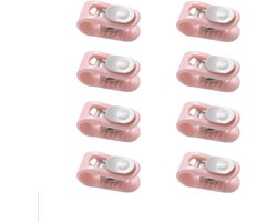 Dekbedklem 8 stuks antislip klem zonder spelden laken dekbedhouder kleding sokken gordijn dekbedklemmen - Pink