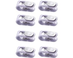 Dekbedklem 8 stuks antislip klem zonder spelden laken dekbedhouder kleding sokken gordijn dekbedklemmen - Purple
