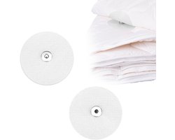 Dekbedovertrek bevestigingsset - 30 stuks - Drukknopen - Strijk op - Hoekhouder - Dekbed op z'n plaats - Voorkomt verschuiven - Geschikt voor alle formaten - Wit - Allecta